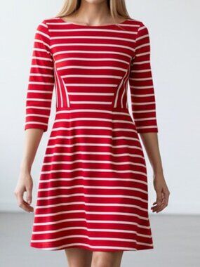 GAP striped cotton mini dress Womens Extra Small red white nautical preppy